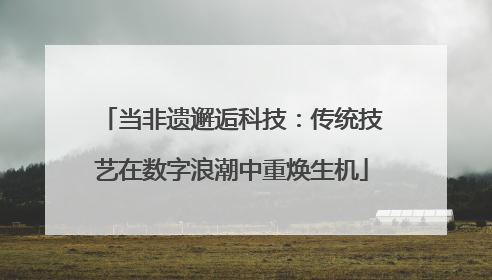 当非遗邂逅科技：传统技艺在数字浪潮中重焕生机
