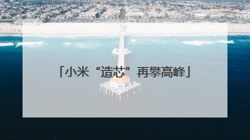 小米“造芯”再攀高峰