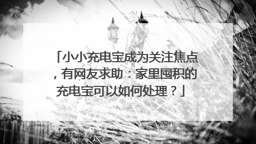 小小充电宝成为关注焦点，有网友求助：家里囤积的充电宝可以如何处理？