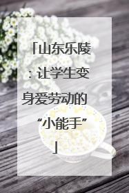 山东乐陵：让学生变身爱劳动的“小能手”