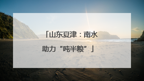 山东夏津：南水助力“吨半粮”