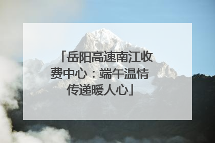 岳阳高速南江收费中心：端午温情传递暖人心