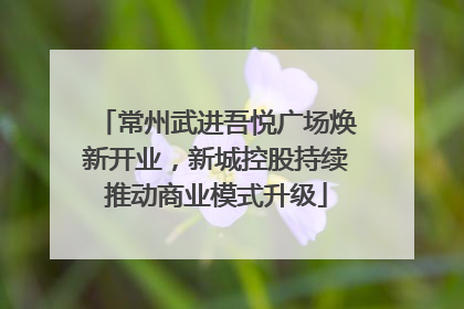 常州武进吾悦广场焕新开业，新城控股持续推动商业模式升级