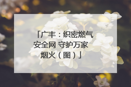 广丰：织密燃气安全网 守护万家烟火（图）