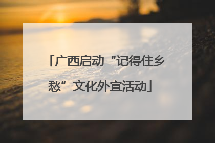 广西启动“记得住乡愁”文化外宣活动