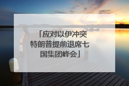 应对以伊冲突 特朗普提前退席七国集团峰会