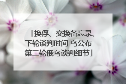 换俘、交换备忘录、下轮谈判时间 乌公布第二轮俄乌谈判细节