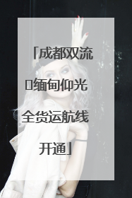 成都双流⇌缅甸仰光全货运航线开通