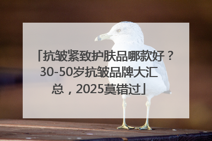 抗皱紧致护肤品哪款好？30-50岁抗皱品牌大汇总，2025莫错过