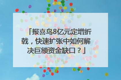 报喜鸟8亿元定增折戟，快速扩张中如何解决巨额资金缺口？