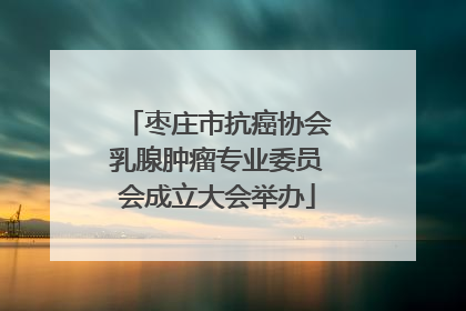 枣庄市抗癌协会乳腺肿瘤专业委员会成立大会举办