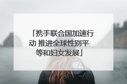 携手联合国加速行动 推进全球性别平等和妇女发展