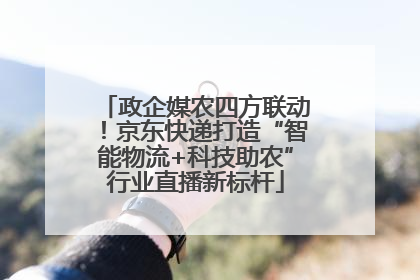 政企媒农四方联动！京东快递打造“智能物流+科技助农”行业直播新标杆