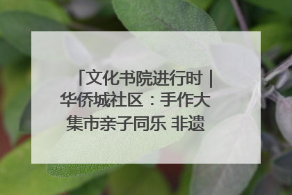 文化书院进行时｜华侨城社区：手作大集市亲子同乐 非遗传承暖邻心