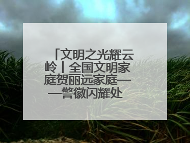 文明之光耀云岭丨全国文明家庭贺丽远家庭——警徽闪耀处 家风铸忠诚