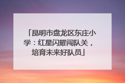 昆明市盘龙区东庄小学：红星闪耀闯队关，培育未来好队员