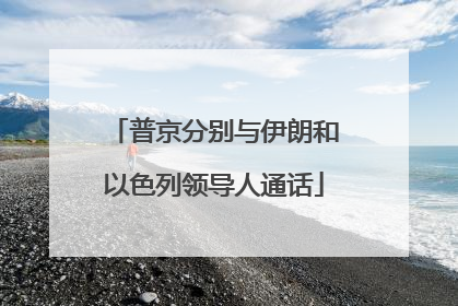 普京分别与伊朗和以色列领导人通话