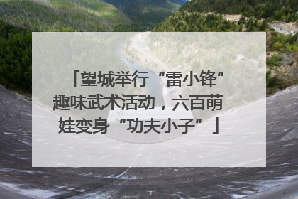 望城举行“雷小锋”趣味武术活动，六百萌娃变身“功夫小子”