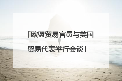 欧盟贸易官员与美国贸易代表举行会谈