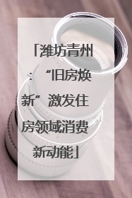 潍坊青州：“旧房焕新”激发住房领域消费新动能