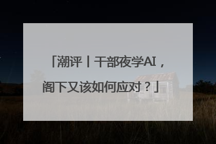 潮评丨干部夜学AI，阁下又该如何应对？