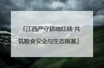 江西严守耕地红线 共筑粮食安全与生态根基