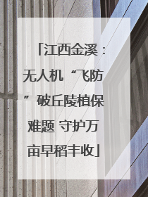 江西金溪：无人机“飞防”破丘陵植保难题 守护万亩早稻丰收