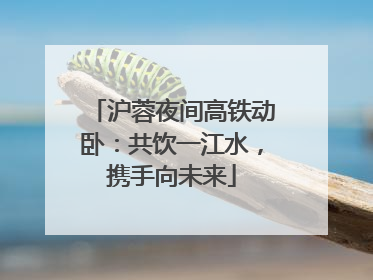沪蓉夜间高铁动卧：共饮一江水，携手向未来