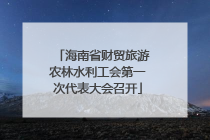 海南省财贸旅游农林水利工会第一次代表大会召开