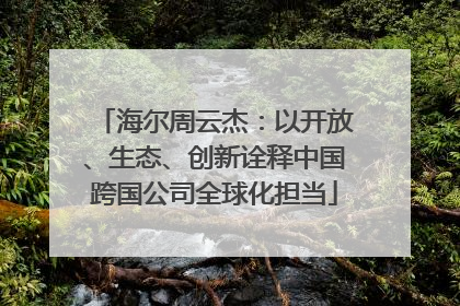 海尔周云杰：以开放、生态、创新诠释中国跨国公司全球化担当
