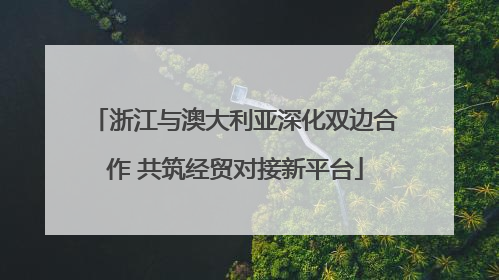 浙江与澳大利亚深化双边合作 共筑经贸对接新平台