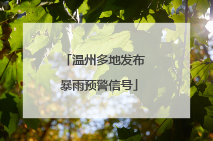 温州多地发布暴雨预警信号