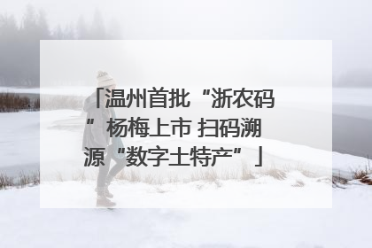 温州首批“浙农码”杨梅上市 扫码溯源“数字土特产”