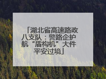 湖北省高速路政八支队：警路企护航“盾构机”大件平安过境