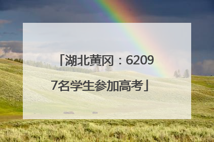 湖北黄冈：62097名学生参加高考