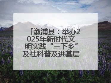 溆浦县：举办2025年新时代文明实践“三下乡”及社科普及进基层主题活动