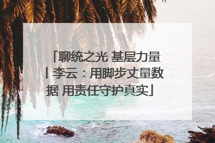 聊统之光 基层力量丨李云：用脚步丈量数据 用责任守护真实