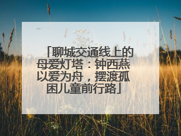 聊城交通线上的母爱灯塔：钟西燕以爱为舟，摆渡孤困儿童前行路