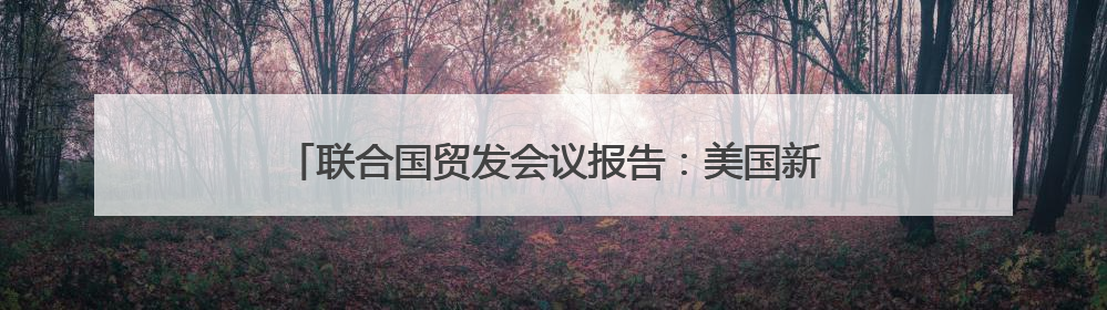 联合国贸发会议报告：美国新关税政策加剧全球贸易不平等