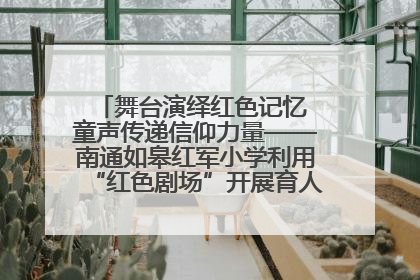 舞台演绎红色记忆 童声传递信仰力量——南通如皋红军小学利用“红色剧场”开展育人实践活动纪实