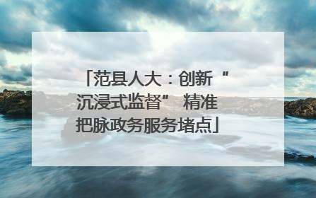 范县人大：创新“沉浸式监督” 精准把脉政务服务堵点