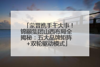 蒙晋携手干大事！锦颐集团山西布局全揭秘：五大品牌矩阵+双轮驱动模式