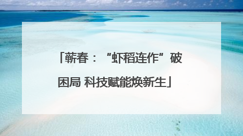 蕲春：“虾稻连作”破困局 科技赋能焕新生