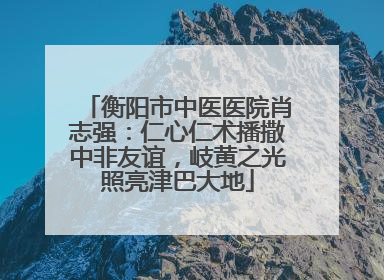 衡阳市中医医院肖志强：仁心仁术播撒中非友谊，岐黄之光照亮津巴大地