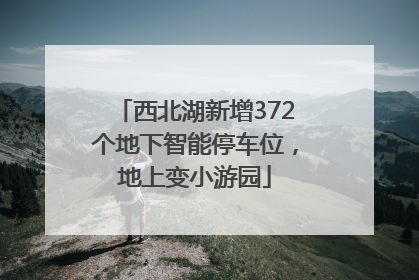 西北湖新增372个地下智能停车位，地上变小游园