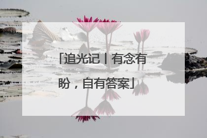 追光记丨有念有盼，自有答案
