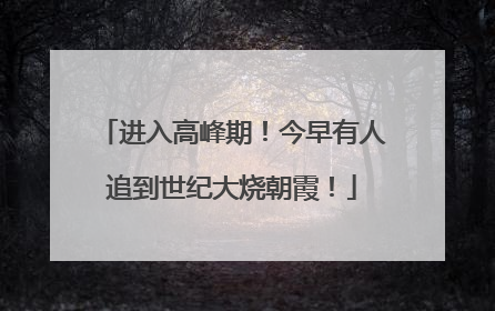 进入高峰期！今早有人追到世纪大烧朝霞！