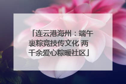 连云港海州：端午裹粽竞技传文化 两千余爱心粽暖社区