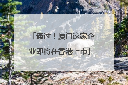通过！厦门这家企业即将在香港上市
