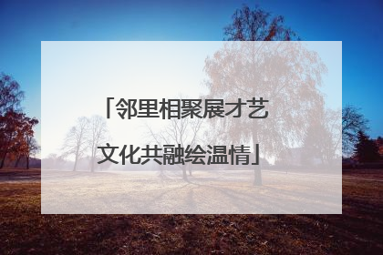 邻里相聚展才艺 文化共融绘温情